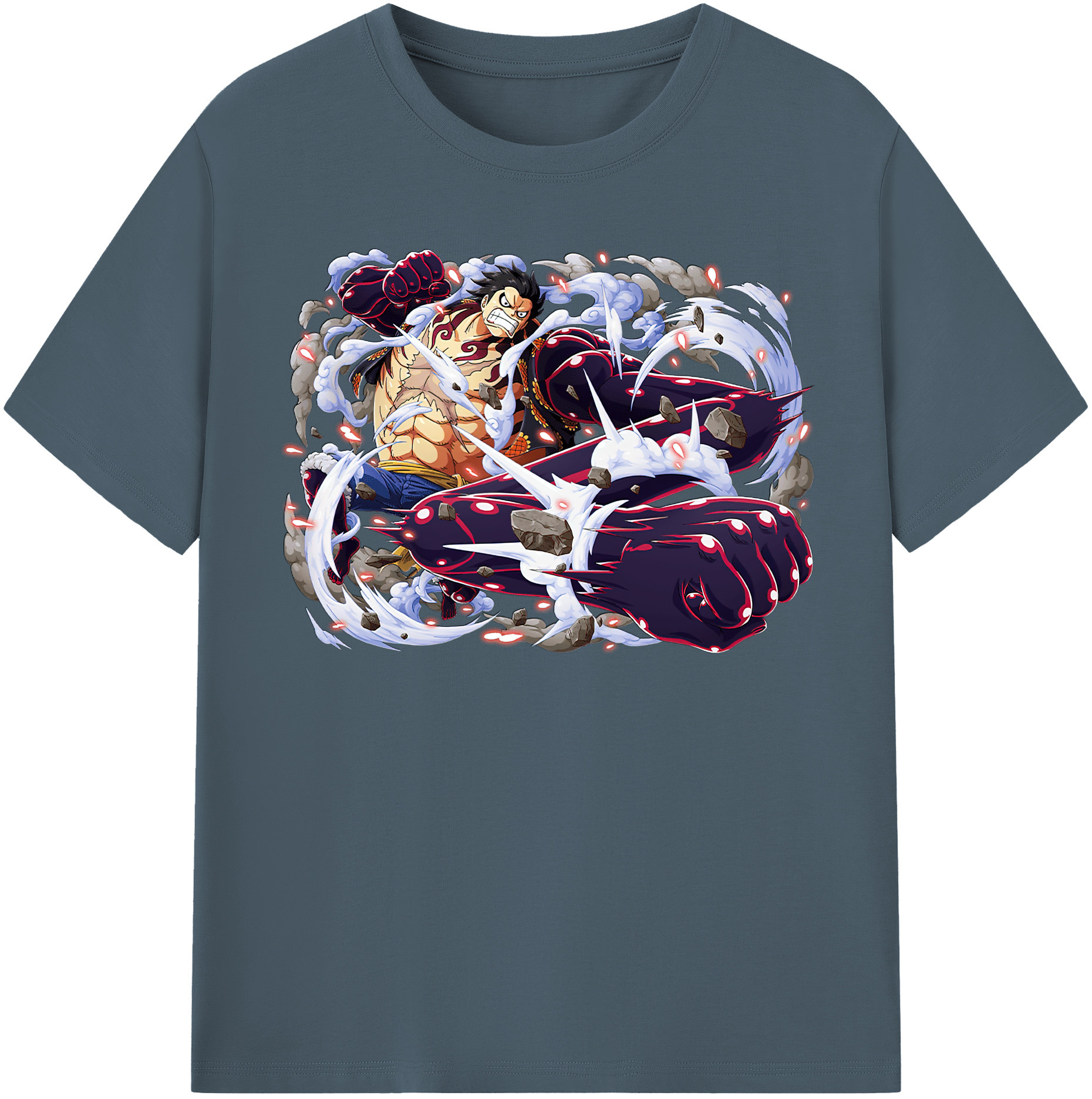 ワンピース モンキー・D・ルフィ ONE PIECE Monkey D. Luffy 綿100％半袖Tシャツ（フロントプリント）